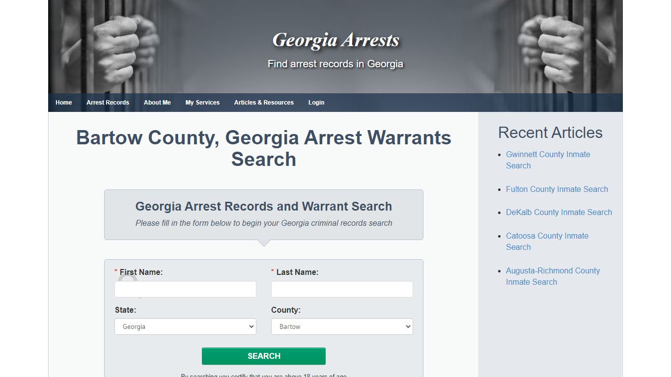 Bartow County, Georgia Arrest Warrants Search